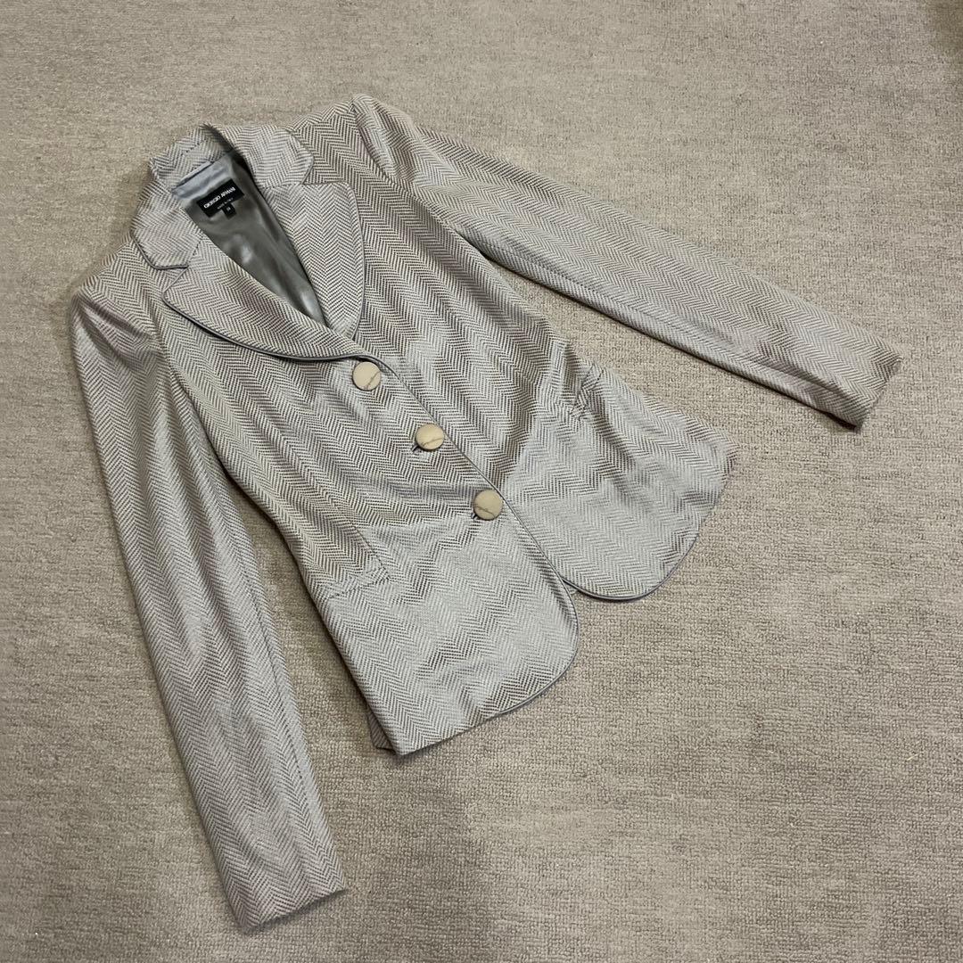 処分価格‼️ジョルジオアルマーニ とってもしなやかなコットンポリジャケット