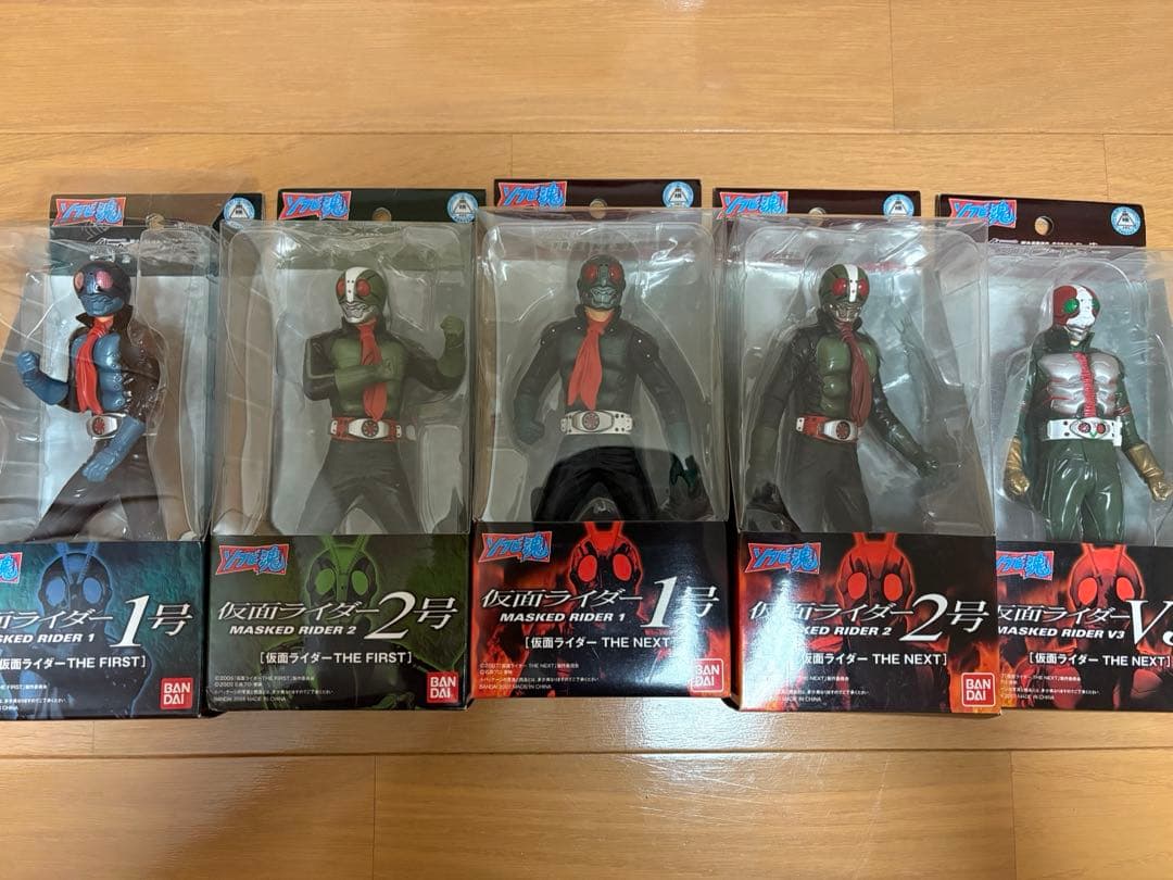 【最終値下げ】ソフビ魂 仮面ライダー　1号　2号　v3 5体セット