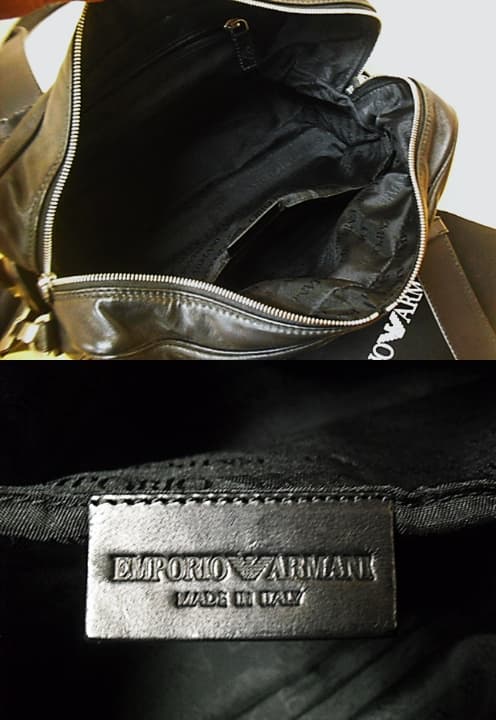 H*u様 エンポリオ アルマーニ◆ラム革製◆ショルダーバッグ◆