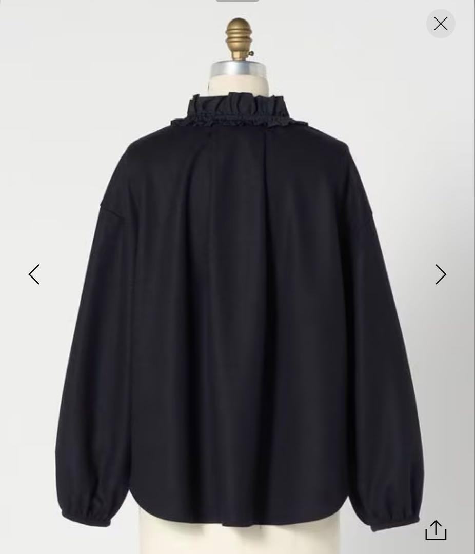 ドゥロワー ギャザーカラーロングスリーブブラウス2025Drawer