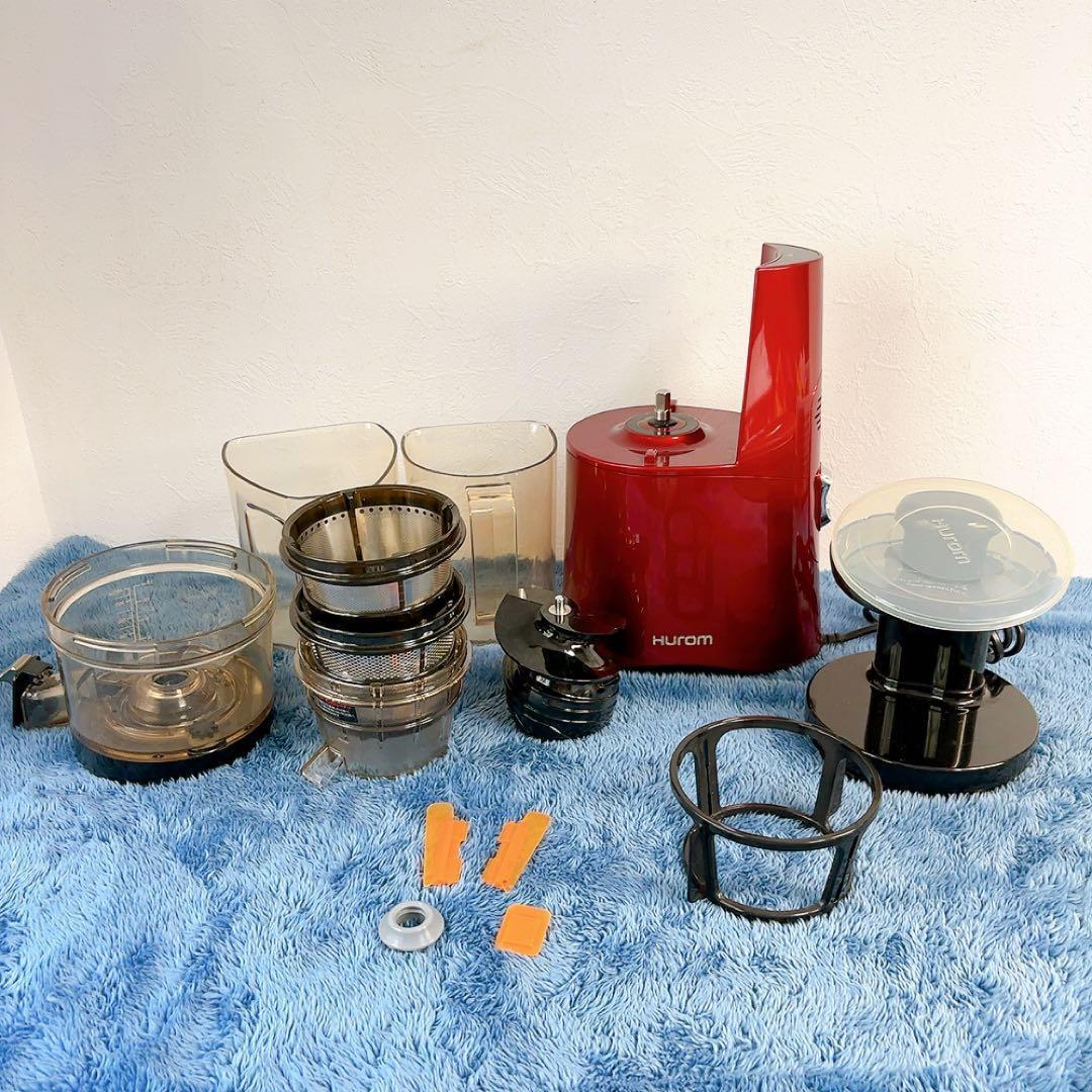 HUROM ヒューロム H-AA スロージューサー レッド 動作確認済 箱付き