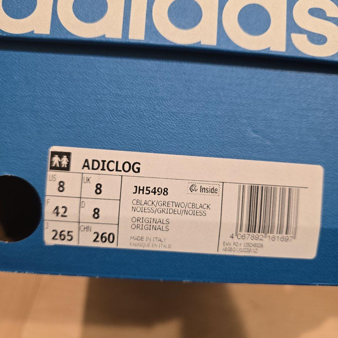 adidas ADICLOG ブラック サボサンダル US8 アディクロッグ