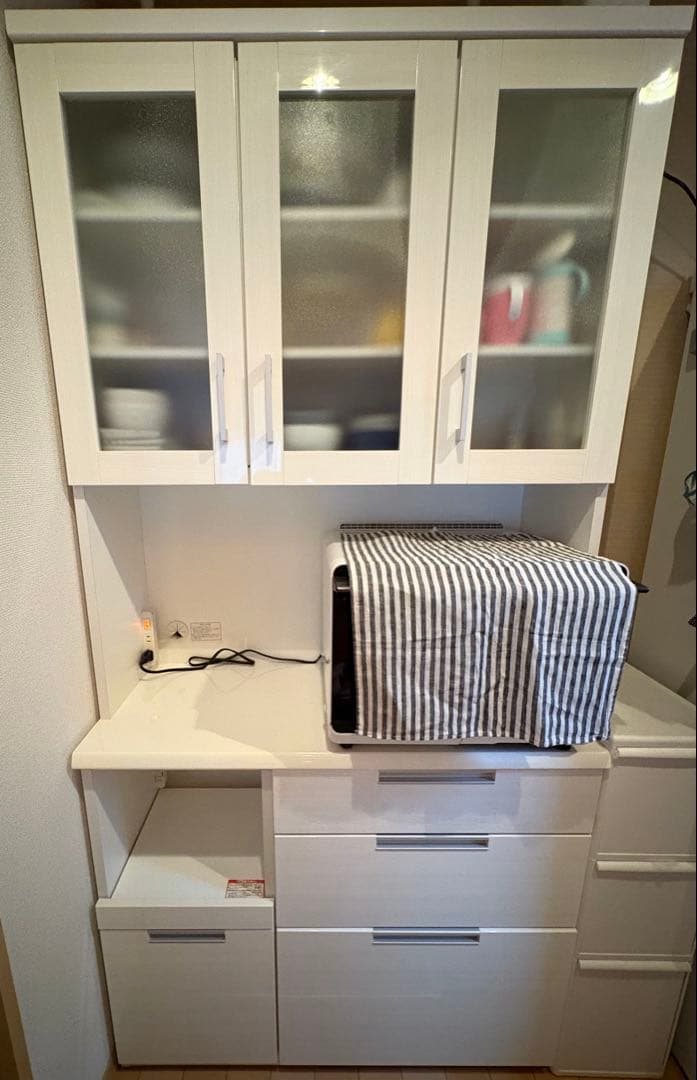 ニトリ　キッチンボード　カップボード　ダリア　100KB-WH ホワイト