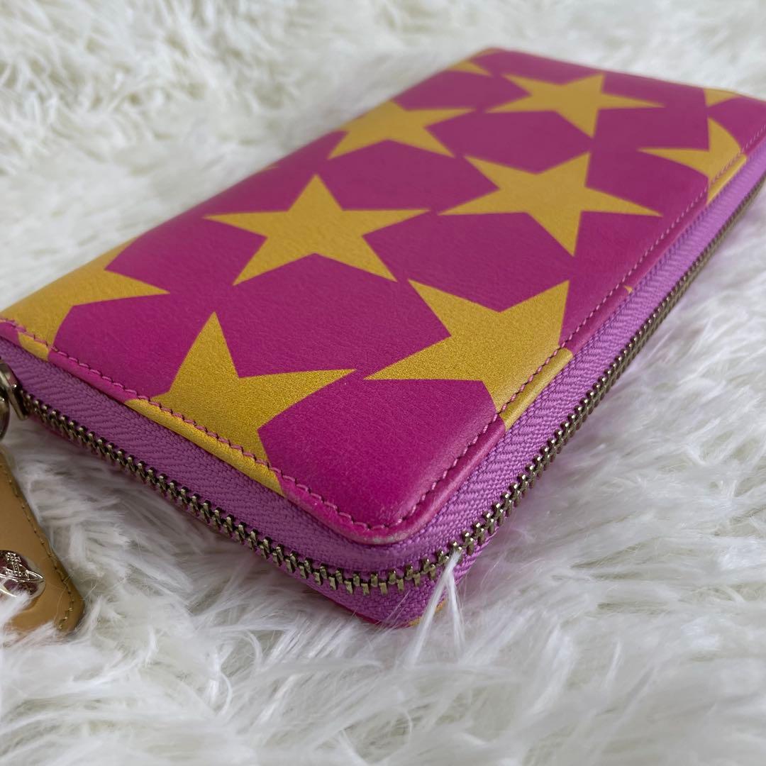 希少 ヴィヴィアンウエストウッド 長財布 バンビ  ラウンドジップ 星柄