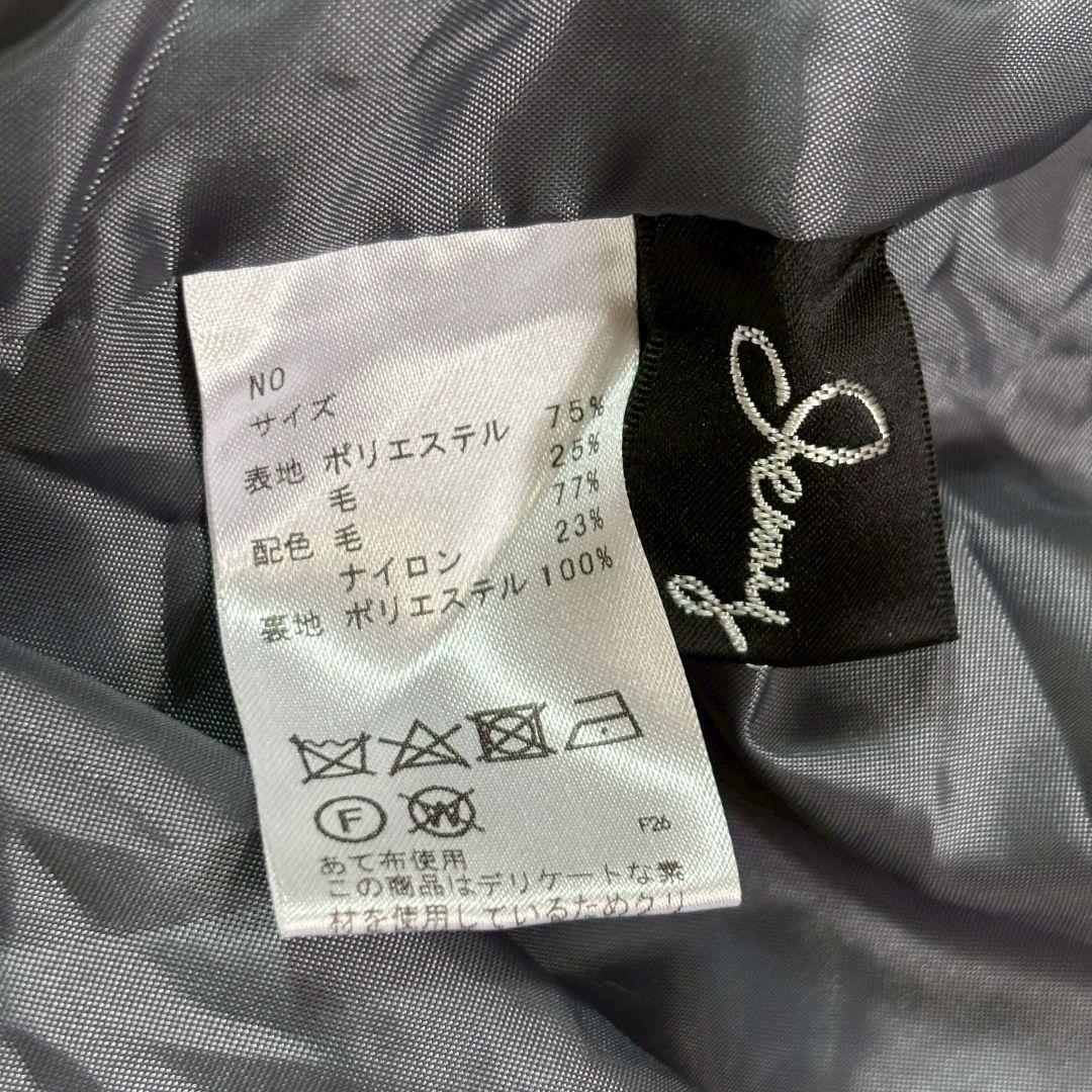 ジェニーギャルソン カモフラージュファーコート ブラウン フード付き a3722