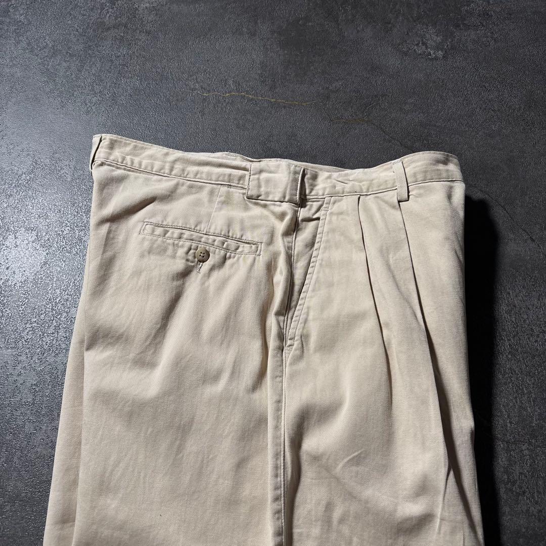 古着PolobyRalphLaurenポロチノUSA製アイボリーW33アメカジ