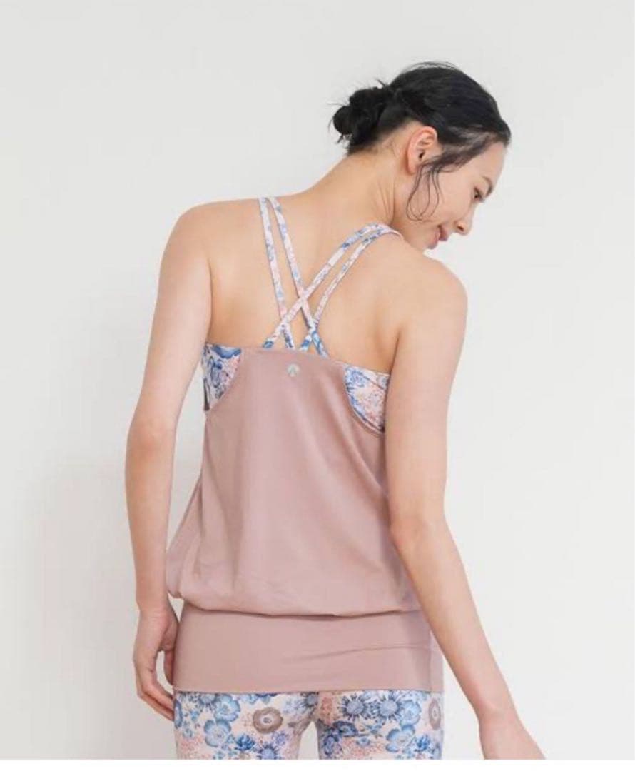 【SUKALA】エンブロイダリープリントカバーキャミソール　レギンスセット　L