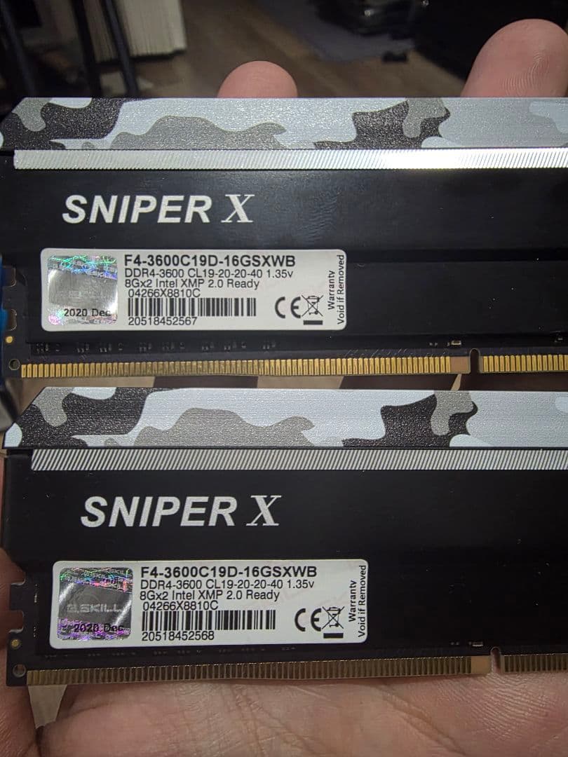 メモリー G.Skill SNIPER X (2x8GB) DDR4 3600MHz
