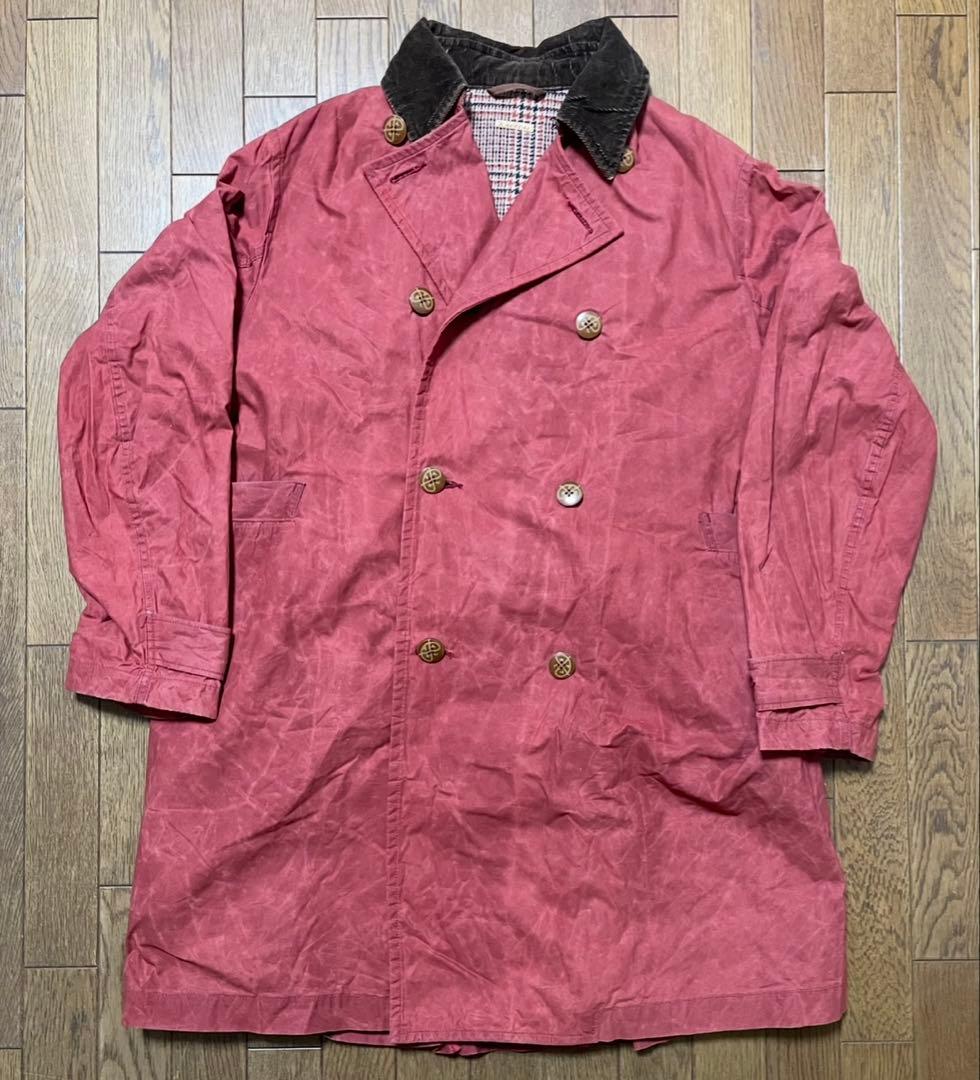 KAPITAL オイルコーティング コーデュロイ襟 Pコート ロングジャケット