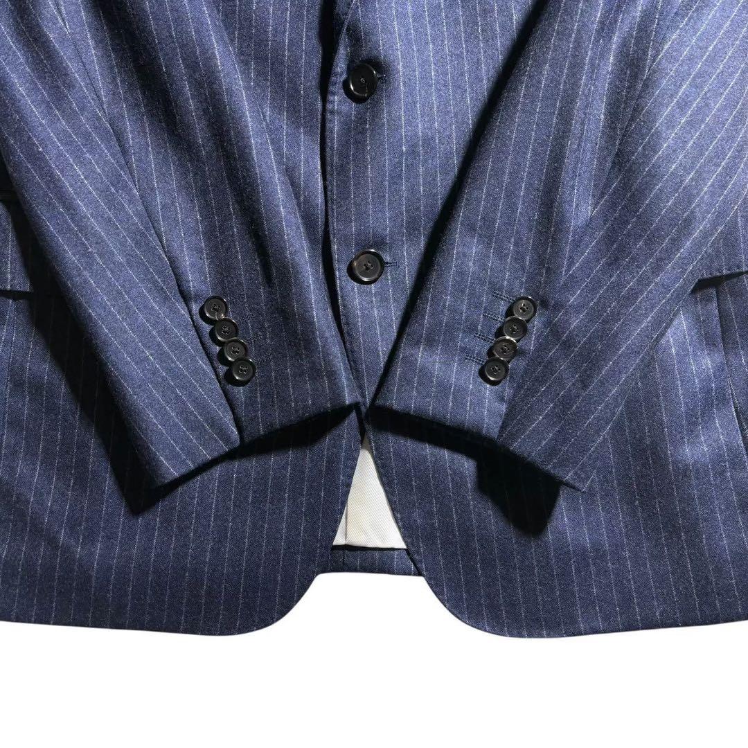 バーニーズニューヨーク カノニコ スーツ セットアップ ネイビー ストライプ