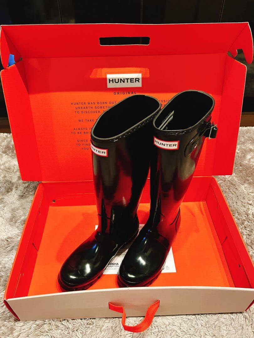 HUNTER ブラック 長靴　レインブーツ　ハンター　新品　未使用品