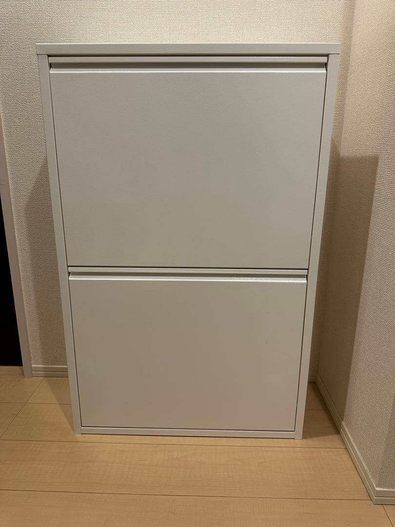 展示品 イタリア製スチールダストボックス 2×2段 ホワイト