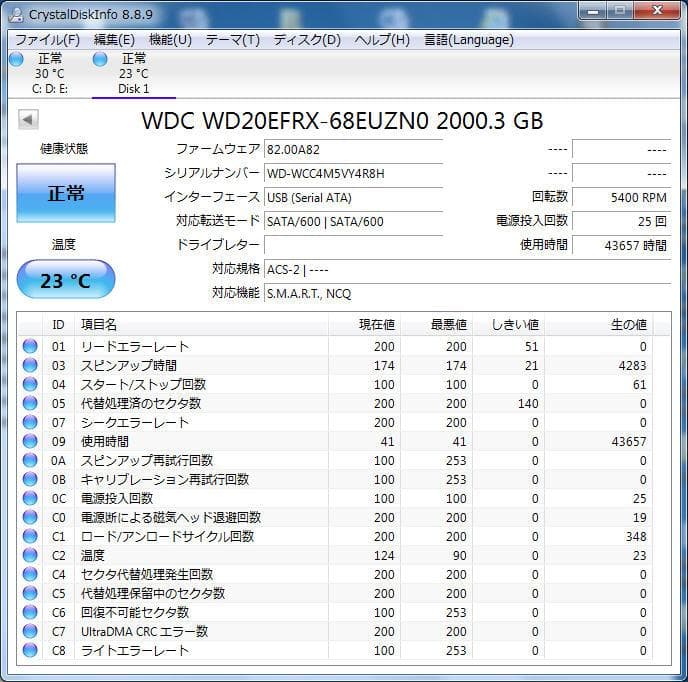 DIGA 修理／換装／増量用 2TB HDD（DiskInfo正常品）タイプⅡ
