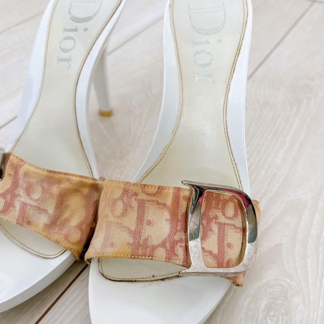 クリスチャンディオール ピンクトロッター ヒールサンダル 38