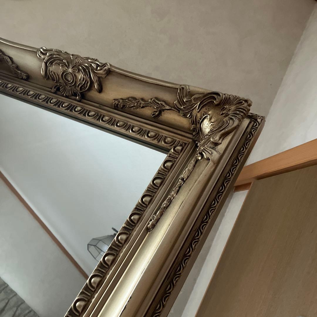 スタンドミラー　ゴールド　ロココ調