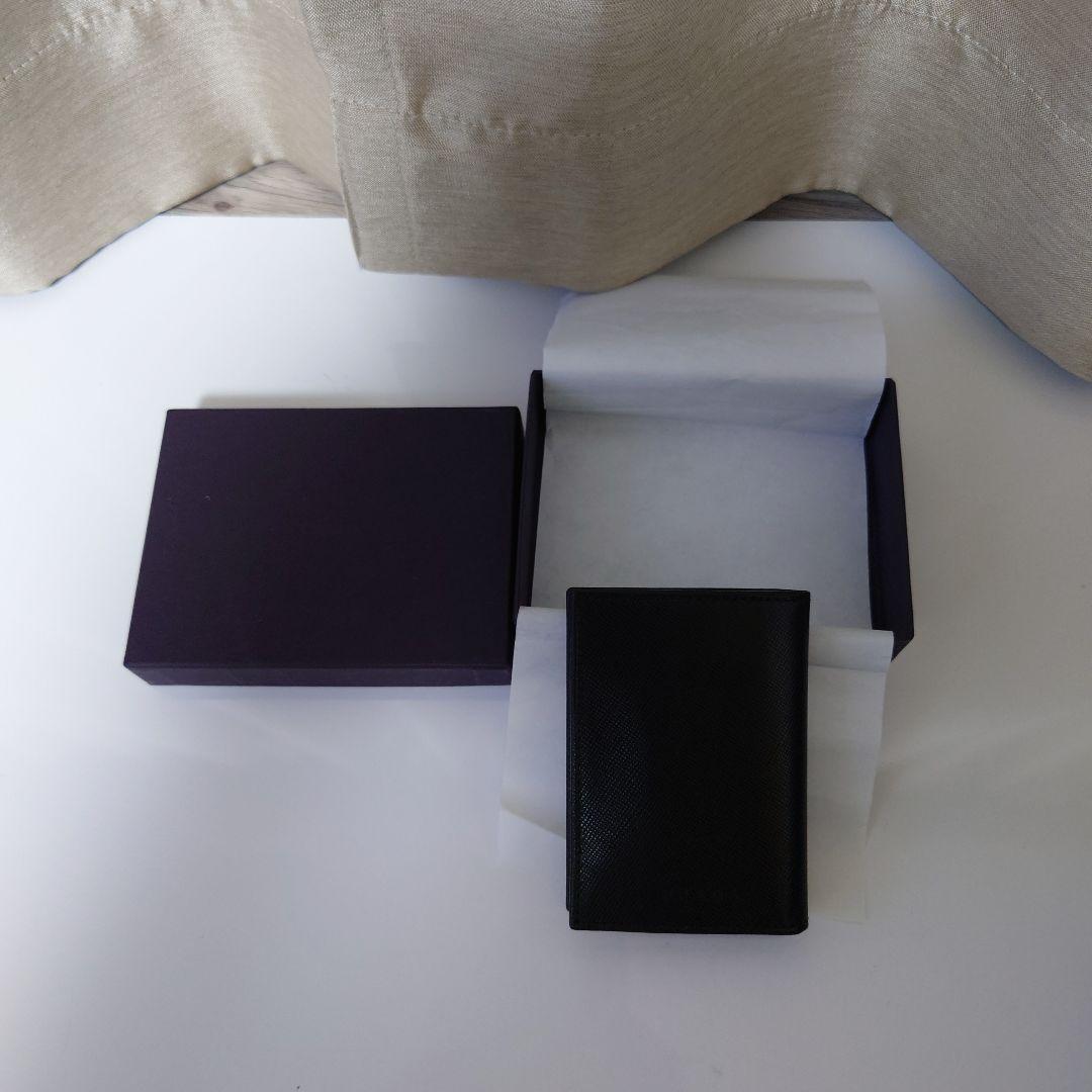 PRADA ブラックレザー 名刺入れ 箱付き