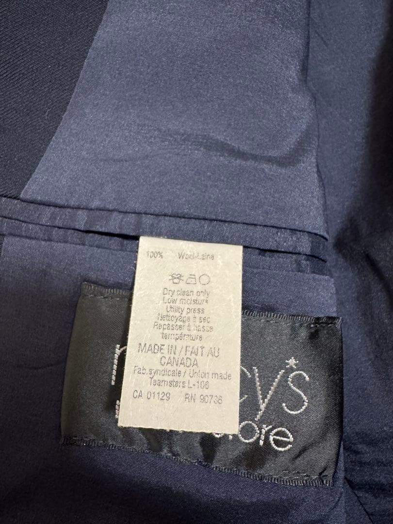 【美品】Ralph Lauren 紺ブレ カナダ製 ウール100%