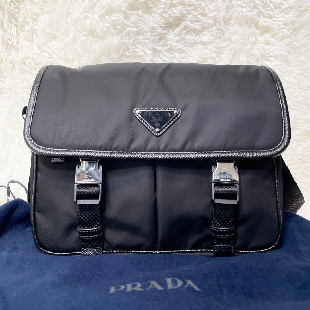 【現行品 未使用】プラダ Re-Nylon xサフィアーノ ショルダーバッグ