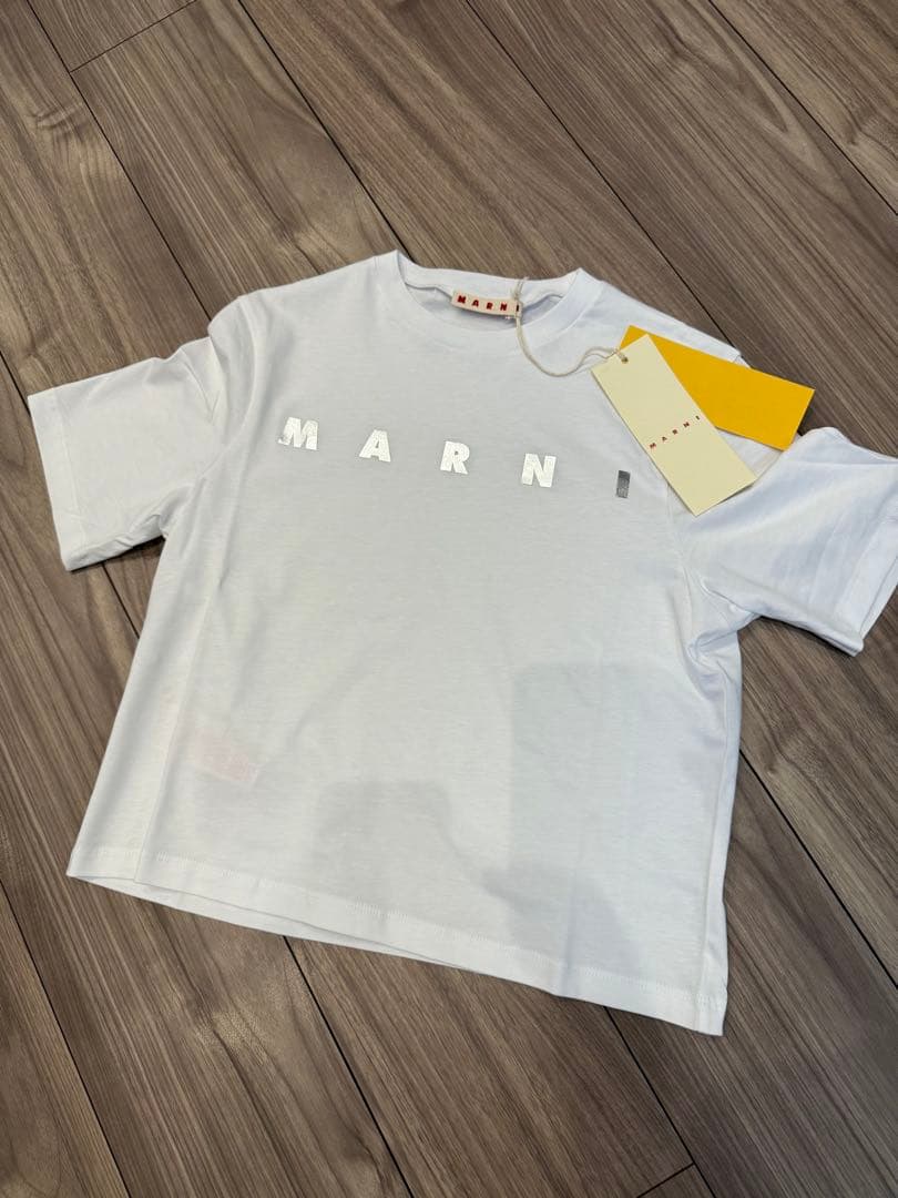 MARNI ホワイト 12yearサイズ ロゴTシャツ 半袖
