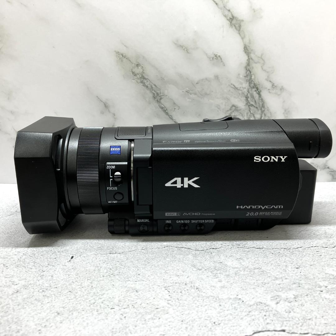 美品 SONY FDR-AX100 4Kビデオカメラ 動画撮影対応 動作確認済