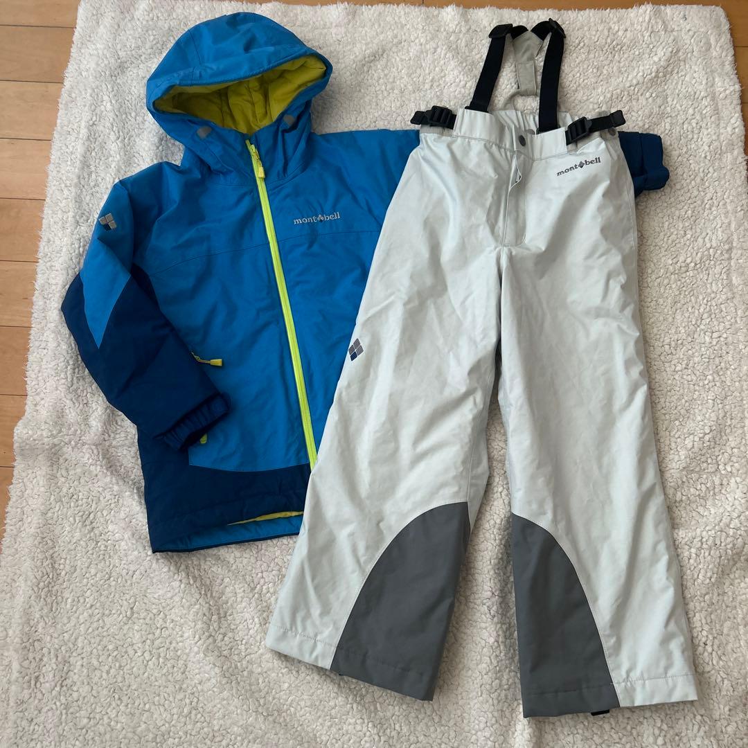 美品120 mont-bell モンベル スキー　スノーボードウェア　上下セット