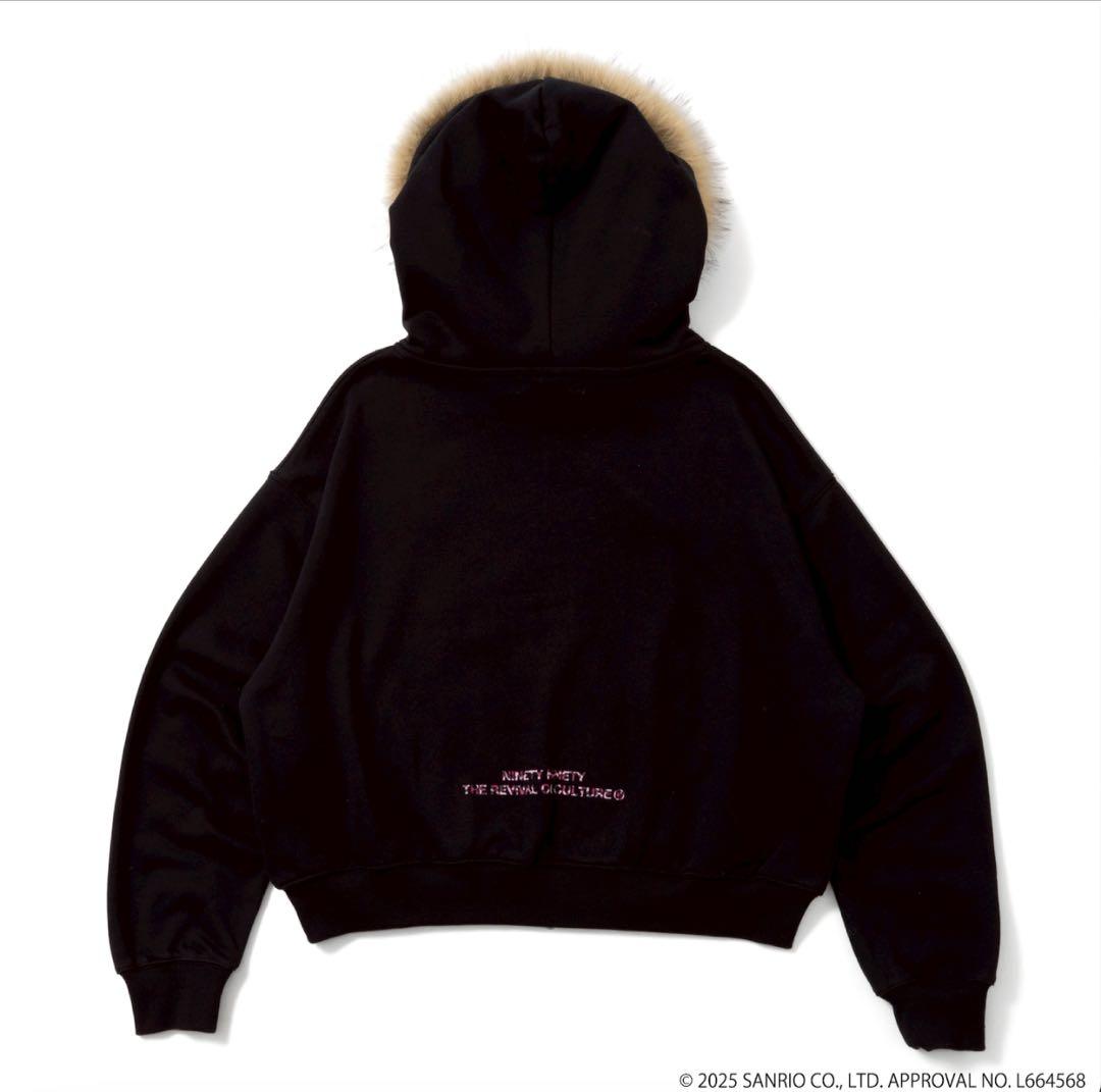 9090 girl×HELLO KITTY Fur Zip Hoodie