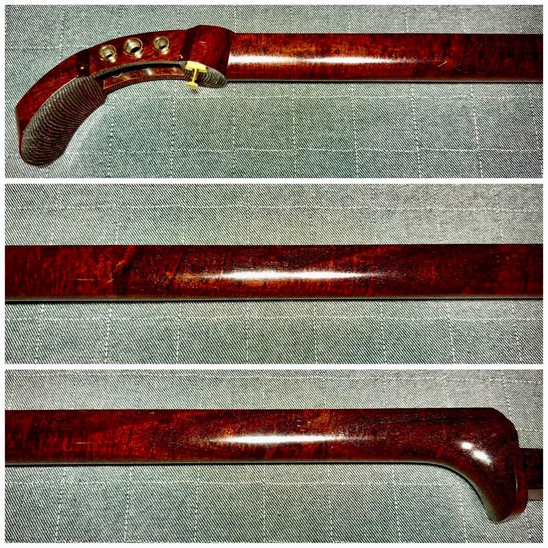 【虎・瘤杢】最高峰 津軽三味線 金細 子持綾杉 極上美品 超希少複雑混合杢 太棹