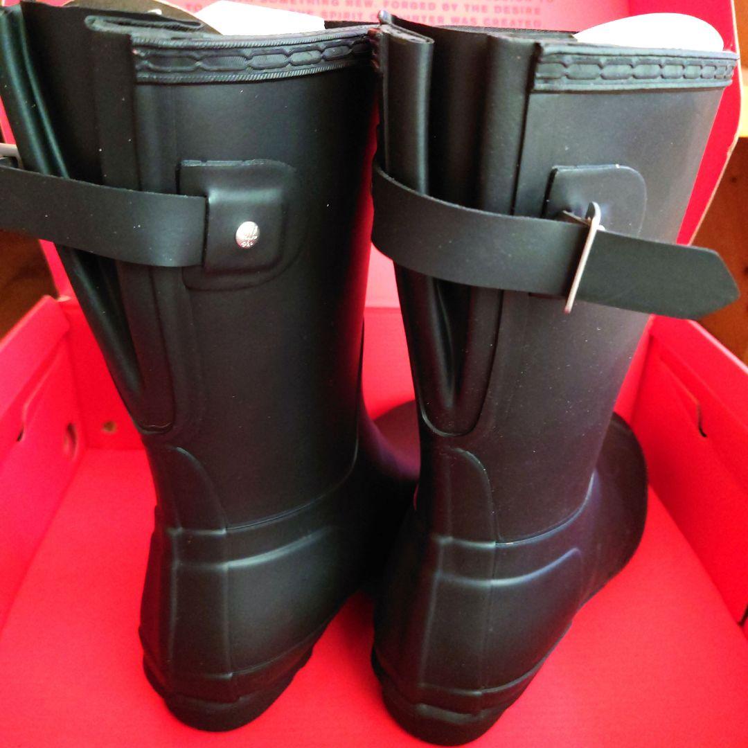 HUNTER レインブーツショート ブラック 39 24.5〜25cm