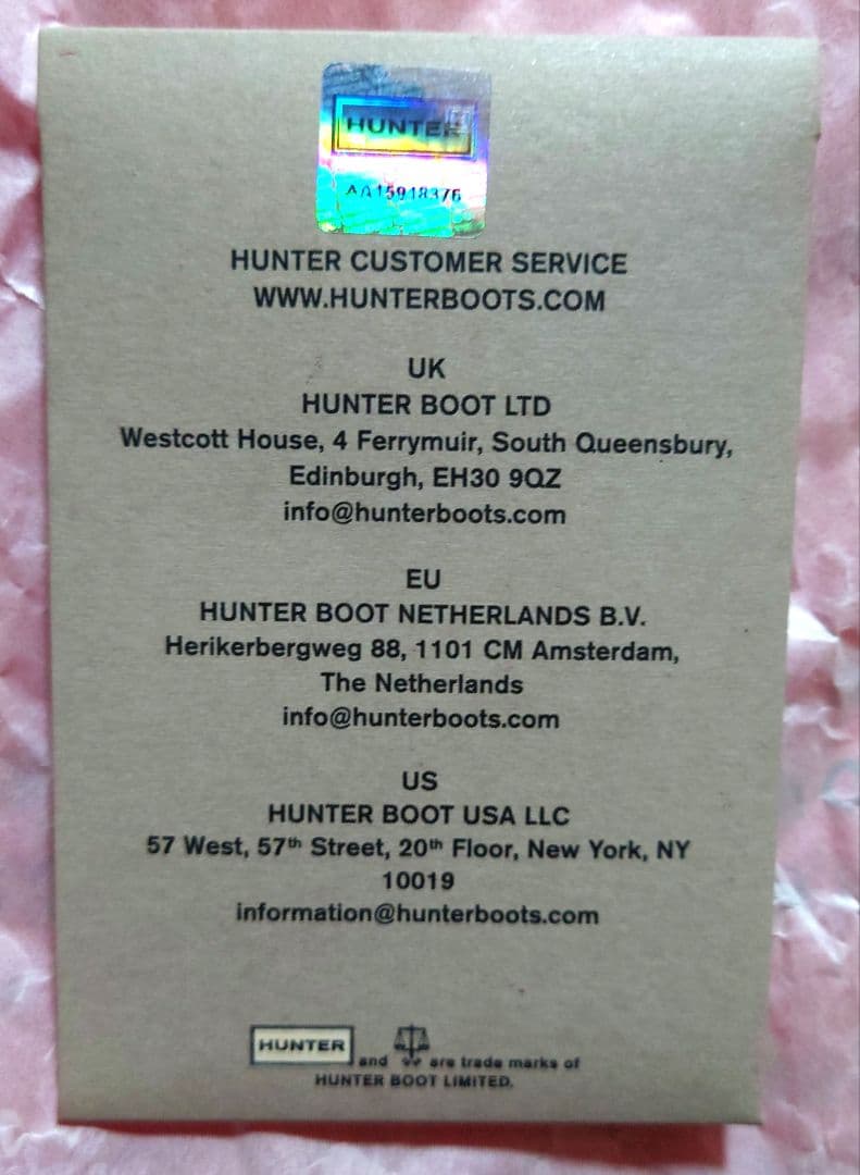 HUNTER レインブーツショート ブラック 39 24.5〜25cm