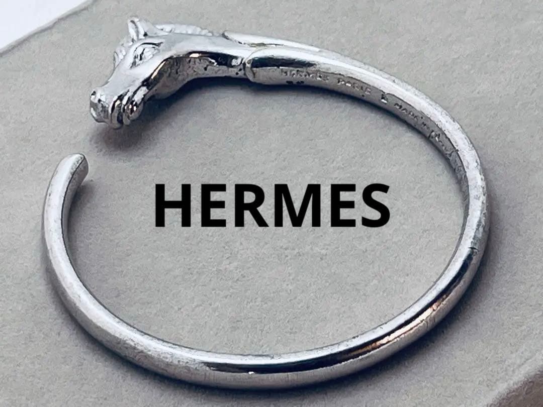 c164 ヴィンテージ　希少　HERMES エルメス　シュバルホース　バングル
