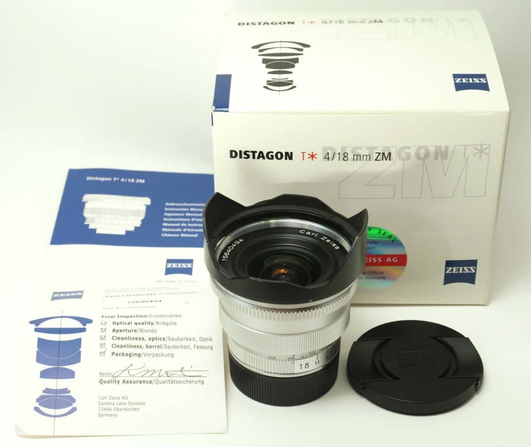 レンズ(単焦点) Carl Zeiss DISTAGON T* 18mm / f4.0 ZM