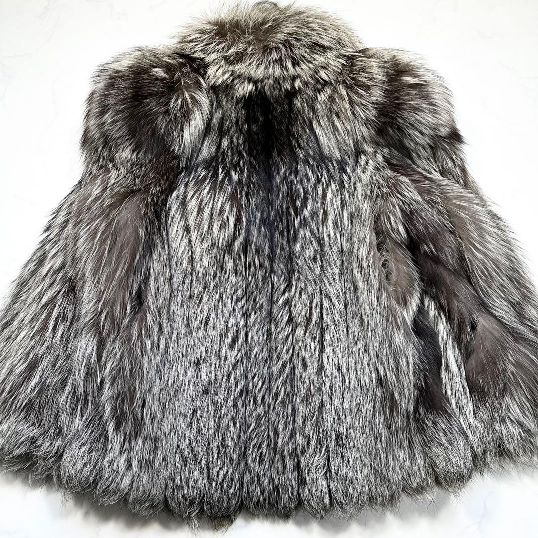 未使用級✨SAGA FOX シルバーフォックス 金サガ 毛皮コート 11号 L位