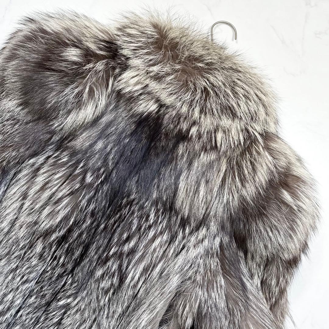 未使用級✨SAGA FOX シルバーフォックス 金サガ 毛皮コート 11号 L位