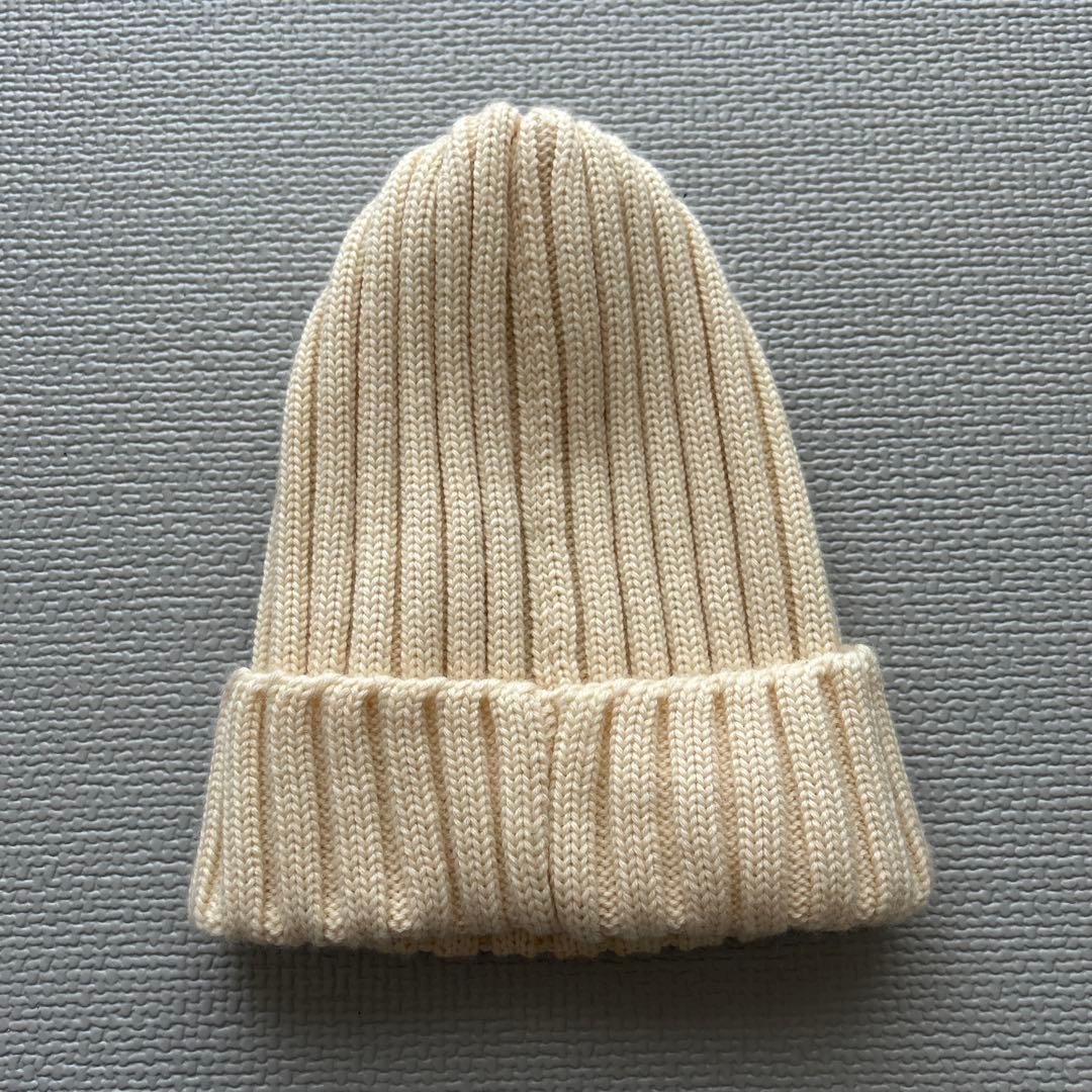 MONCLER クリーム ニット帽