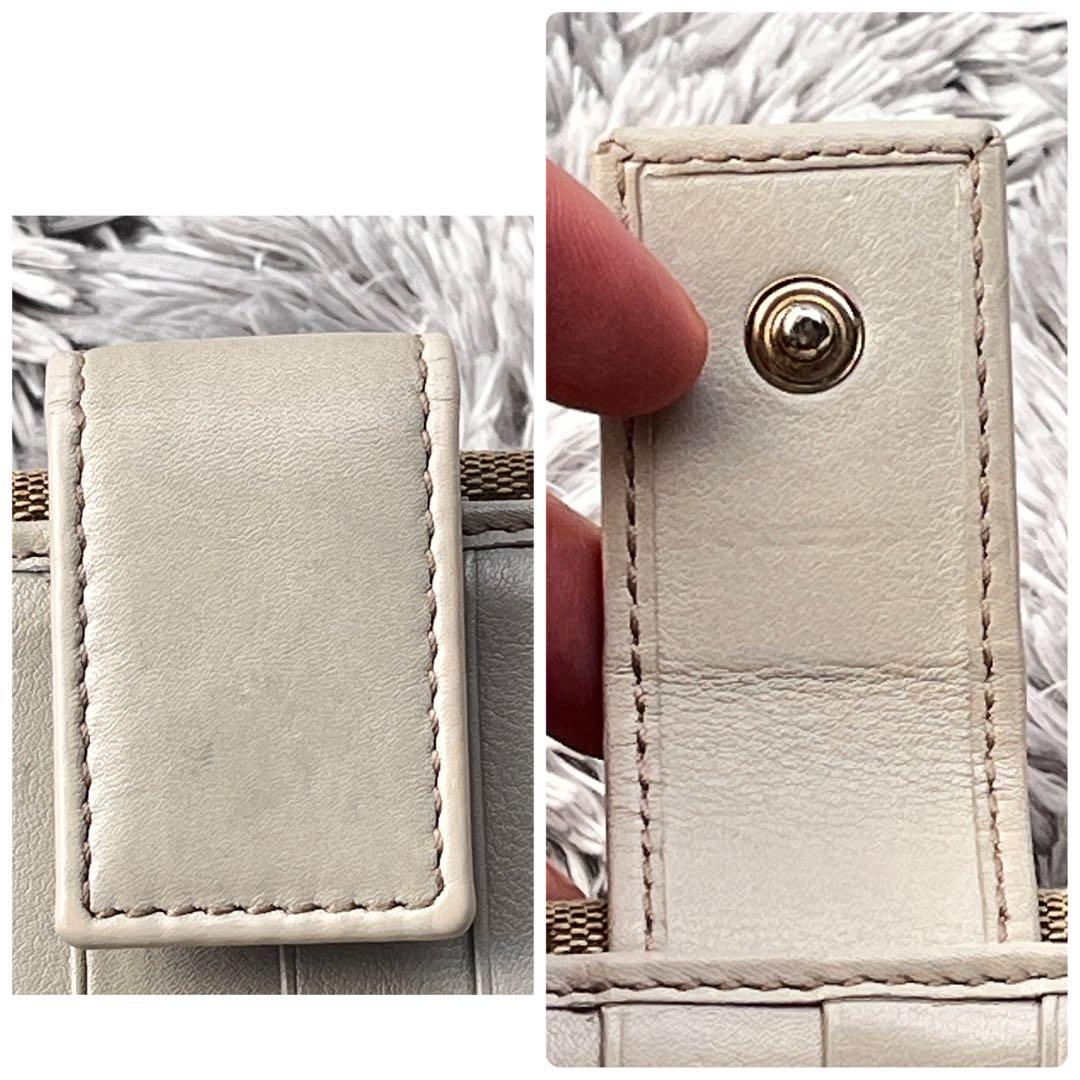 美品✨GUCCI インターロッキング　長財布　GGキャンバス ホワイト