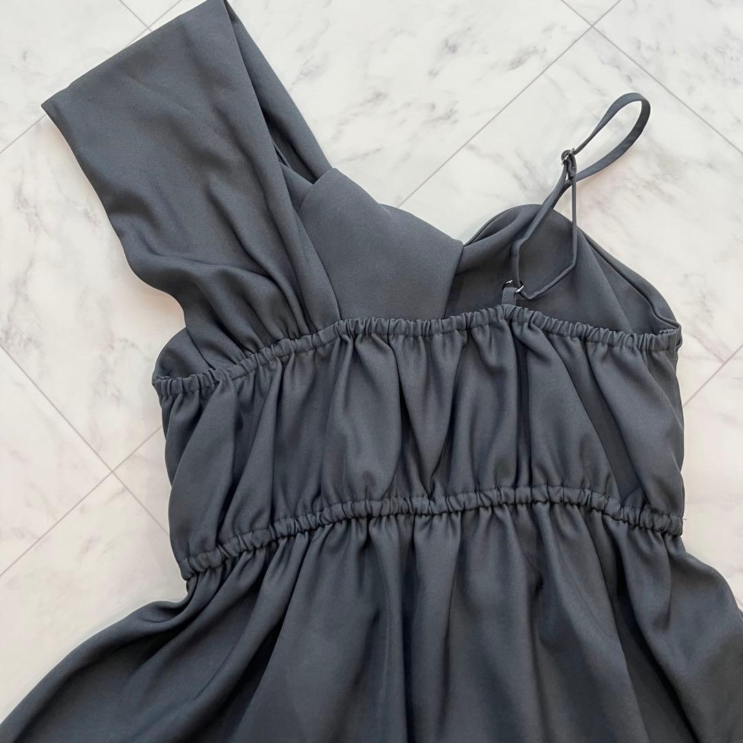 美品✨niana アシンメトリービスチェ&ワイドパンツセットアップ パンツドレス