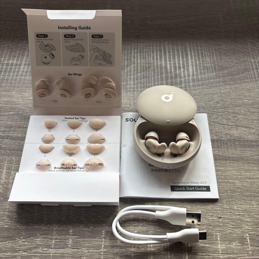 【美品】Anker Soundcore Sleep A20 ワイヤレスイヤホン