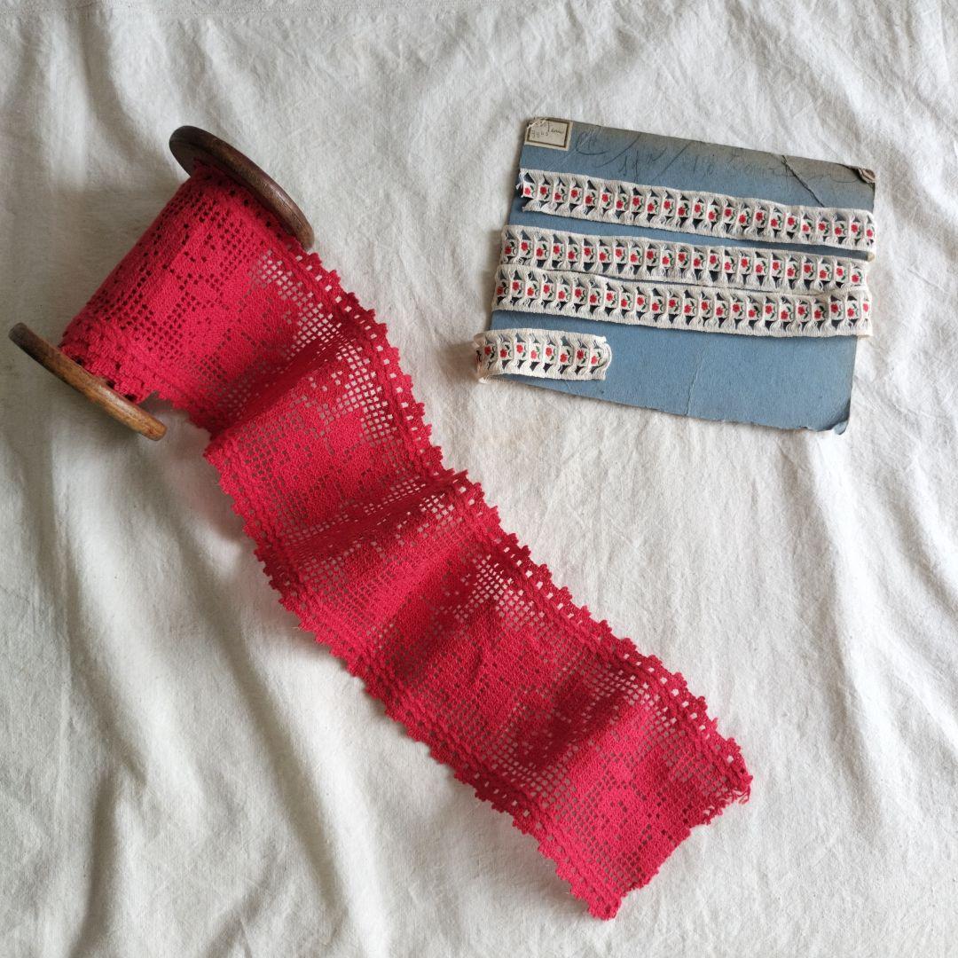 【roseさま】東欧　アンティーク　Red刺繍