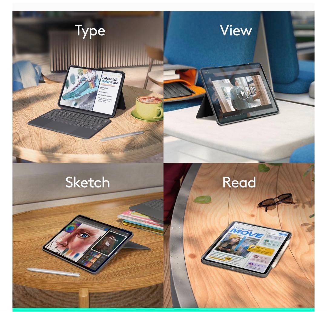 Logitech Combo Touch iPad Pro 英語配列 M4 美品