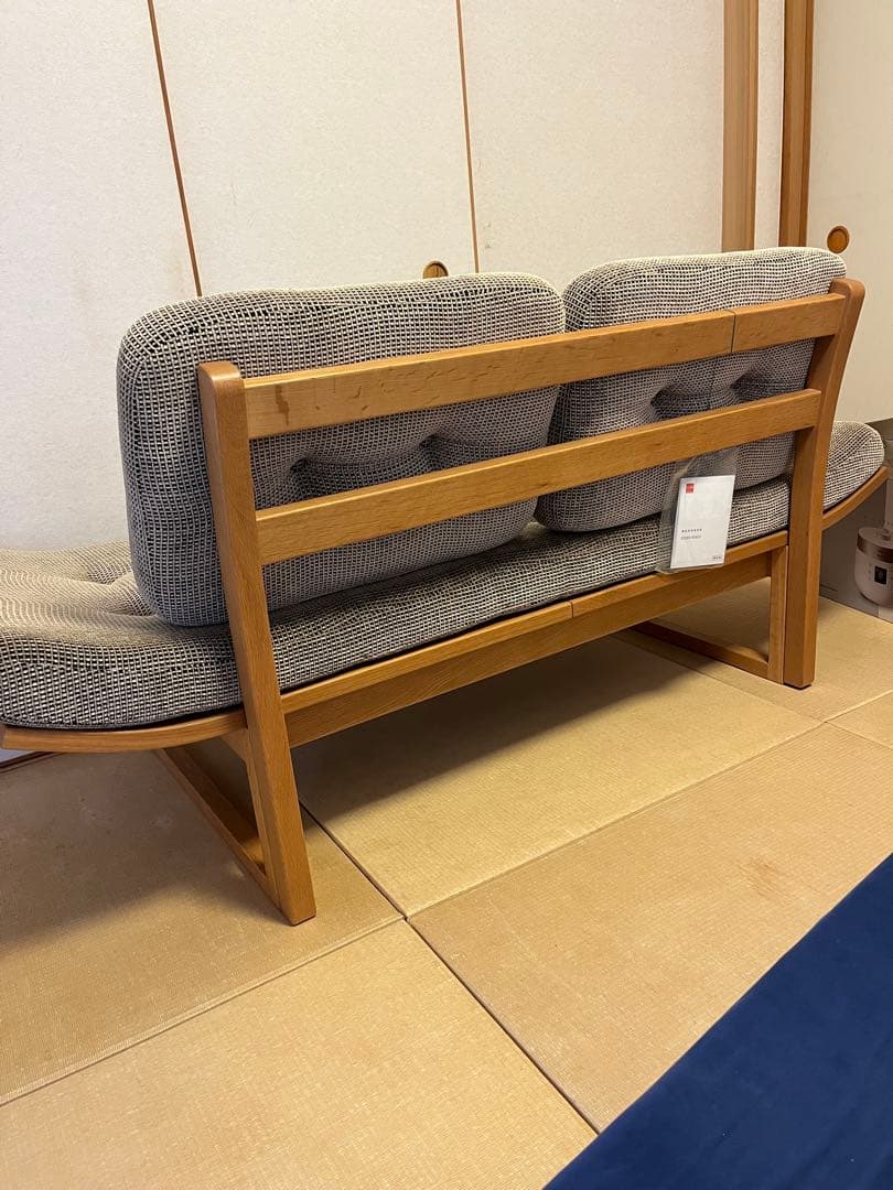 グレー 2人掛けソファベッド