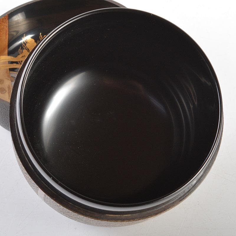 teㆍruㆍri 　目代春帆作　乾漆干網　棗　共箱　M　R6006