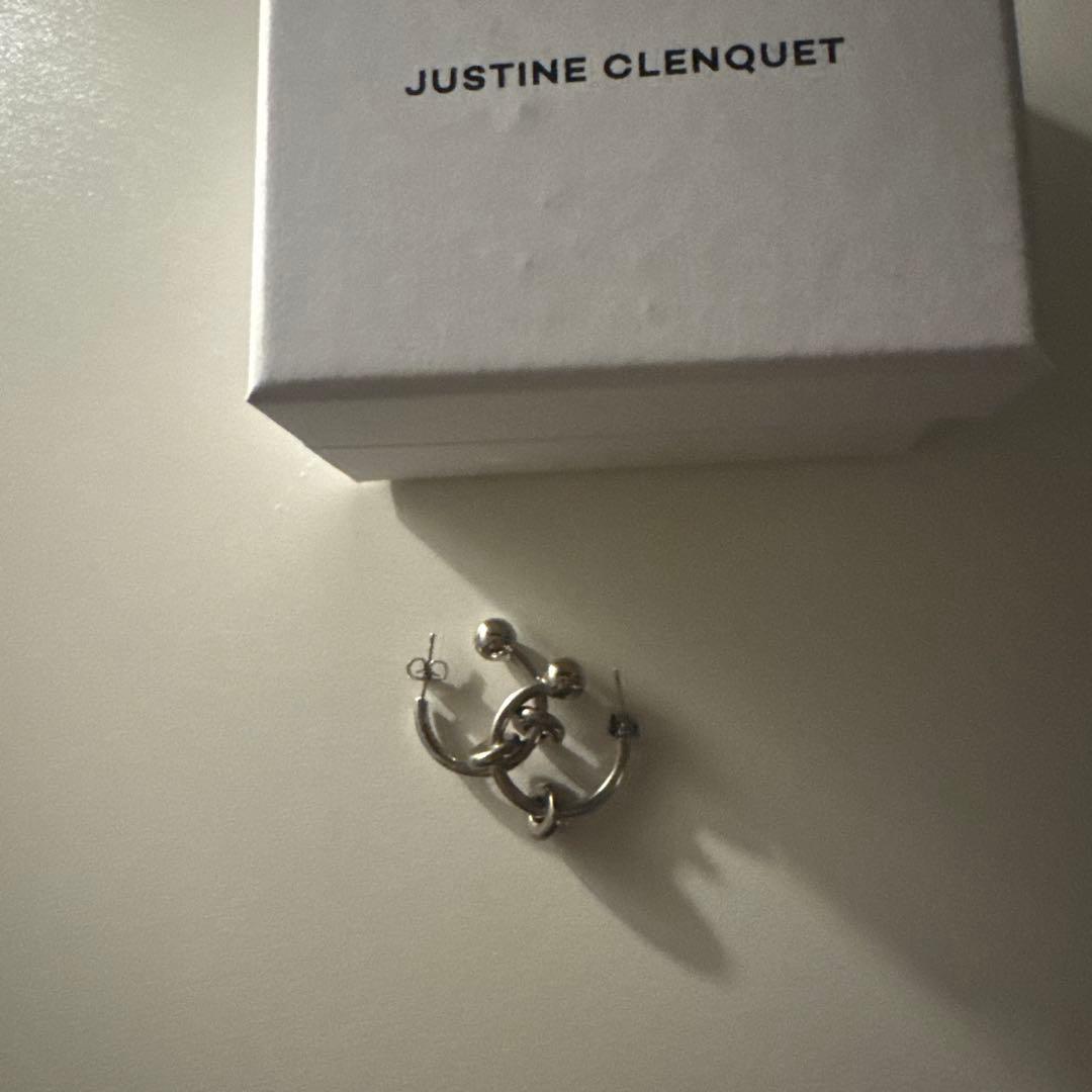 （あおばくん着用）JUSTINE CLENQUET シルバー フープピアス