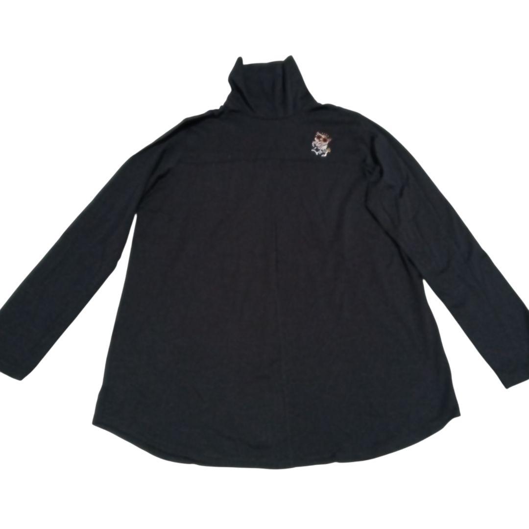 未使用　アルベロベロ　ハイネックカットソー　ブラック　黒　タートルネック