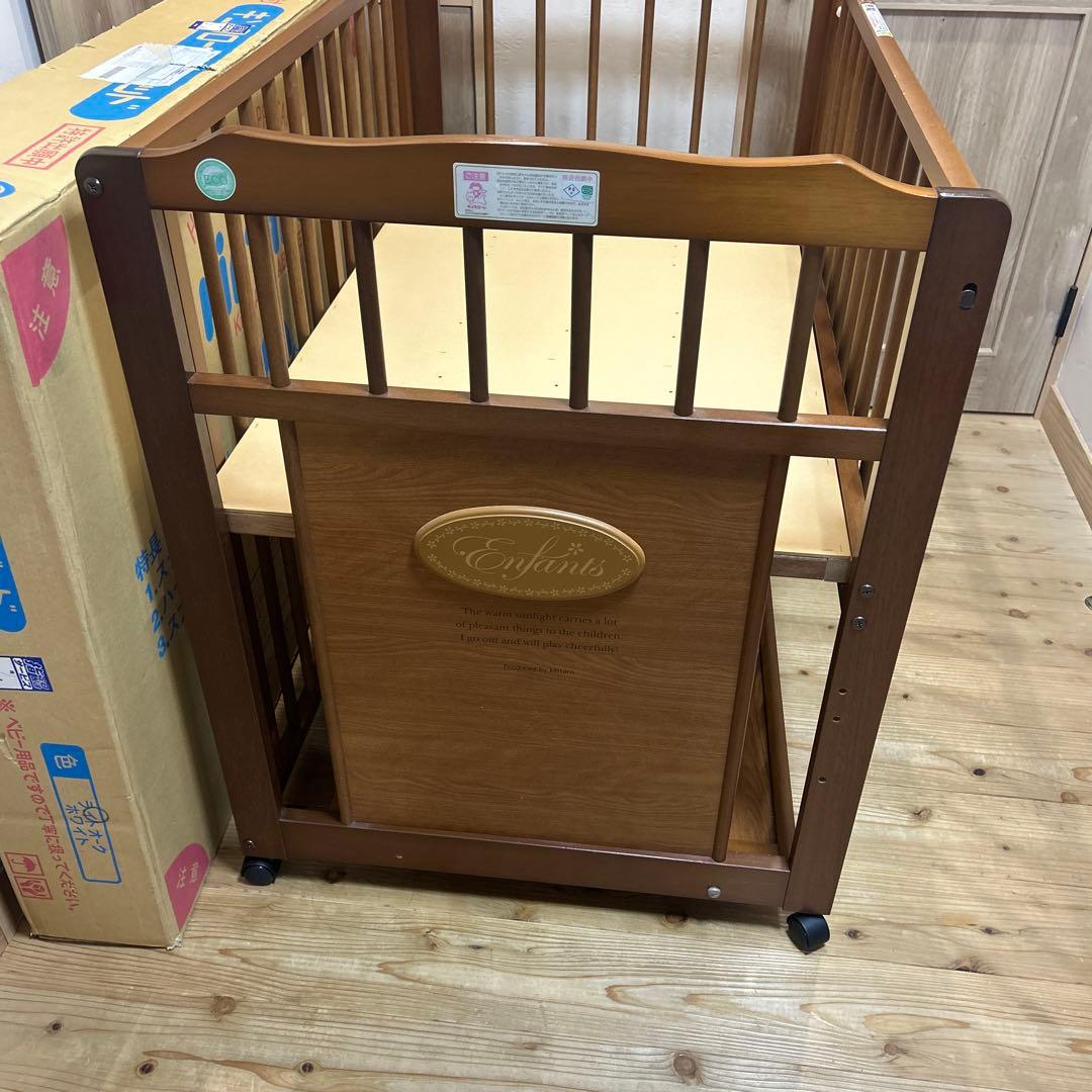 【最終お値下げ！】キンタロー ベビーベッド アンファンエコ 日本製 中古