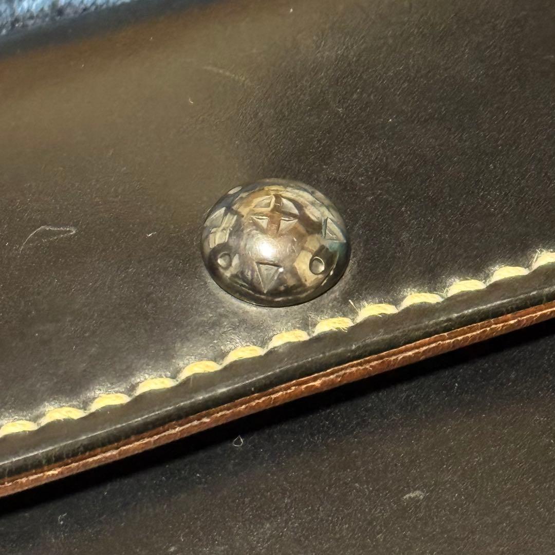 【WAKIYANCANTE×堀江純】レザーミドルウォレット ブラックコードバン