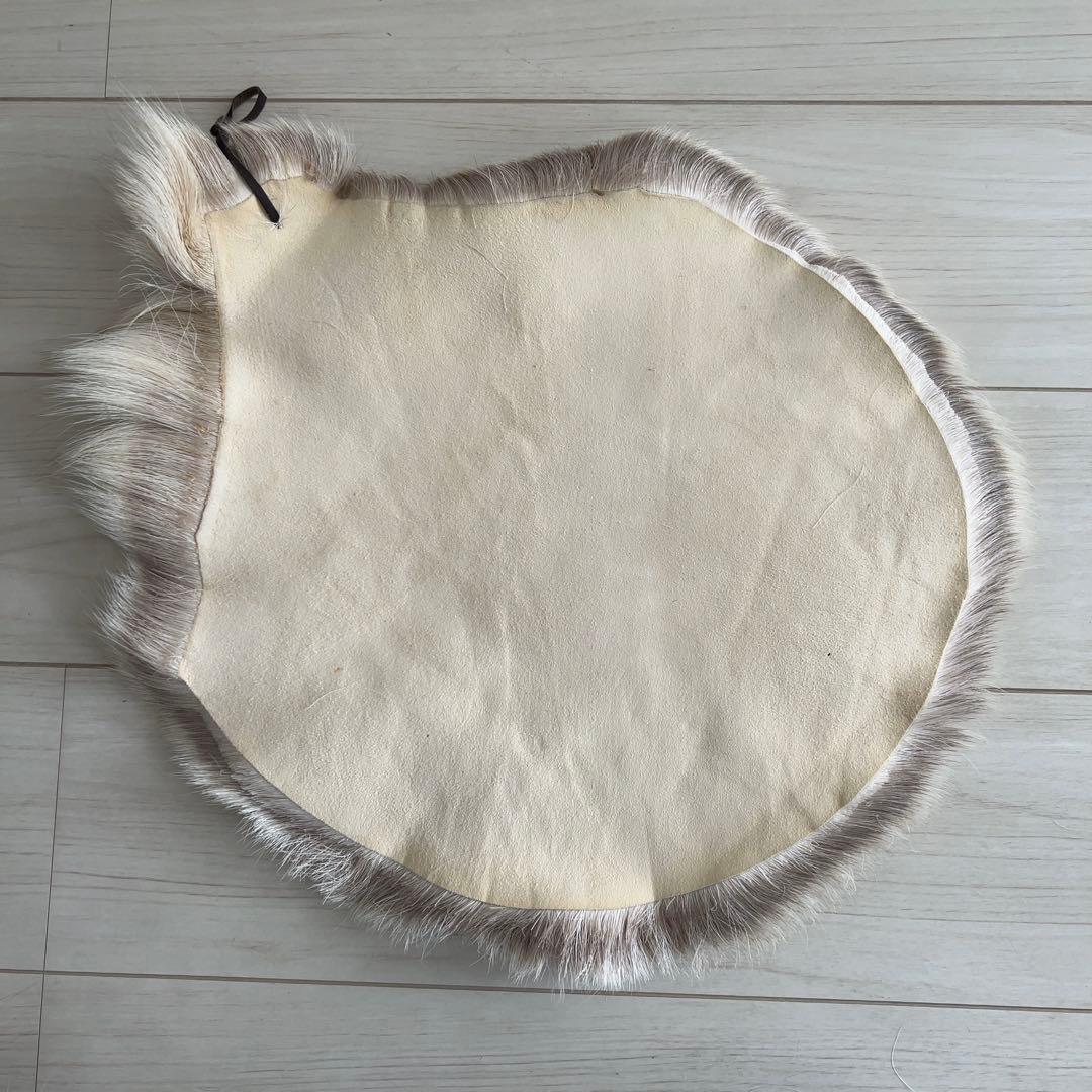 ハナ※トナカイラグ4枚セットリアルファー毛皮座布団ラグシートパッド