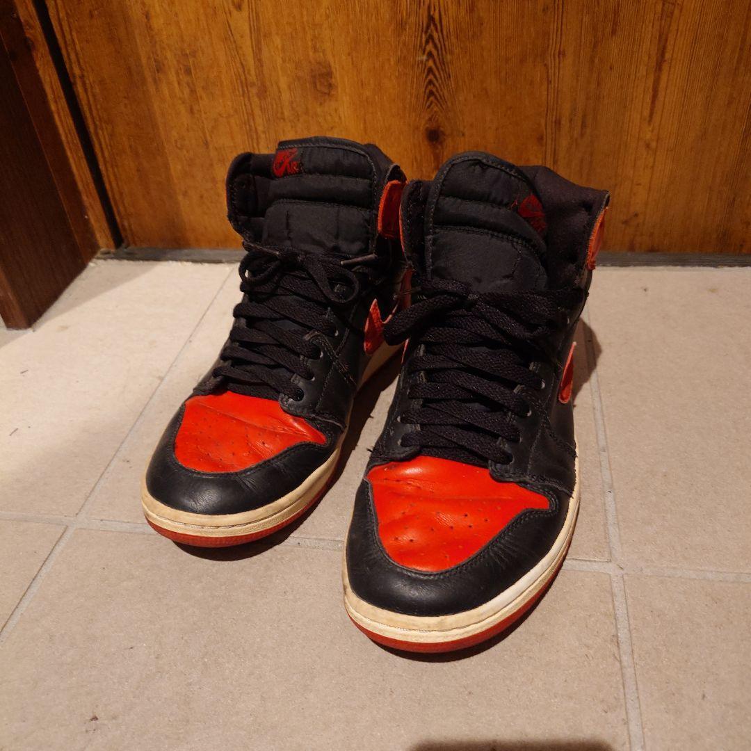 N*i様 激レアNike Air Jordan 1レトロ ブラック/レッド BR