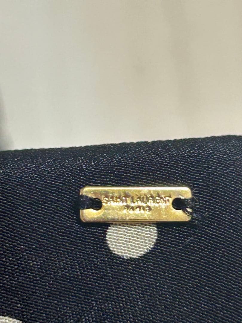 サンローランパリ 15SS AW ポルカドット ラヴァリエール シルク エディ期