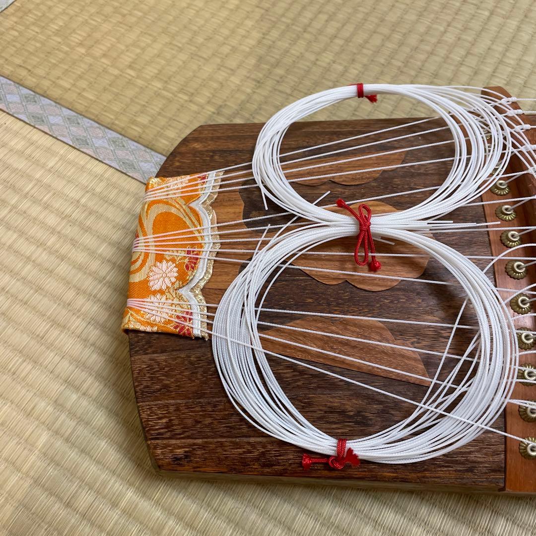 琴 13弦 花柄装飾付き　練習用琴　福山琴