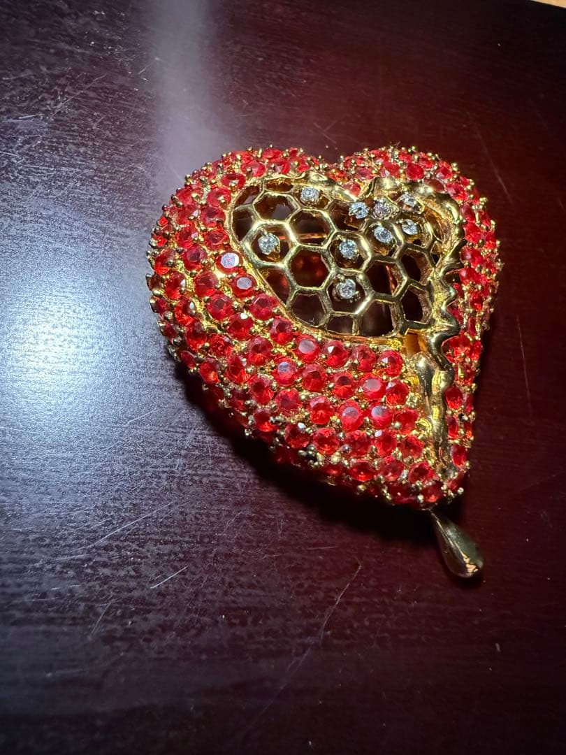 レア　DALI JOIES ダリミュージアムレプリカ　ハート型ブローチ